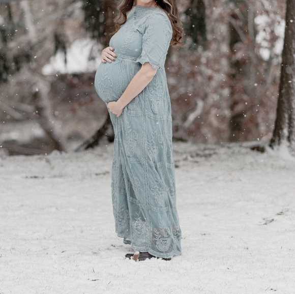 Tea n Rose Blue Lace Dress - Picture 6 of 7